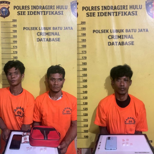 Polsek LBJ Ungkap Kasus Narkoba Dikecamatan Pasir Penyu, Hasilnya Tiga Tersangka Dibekuk