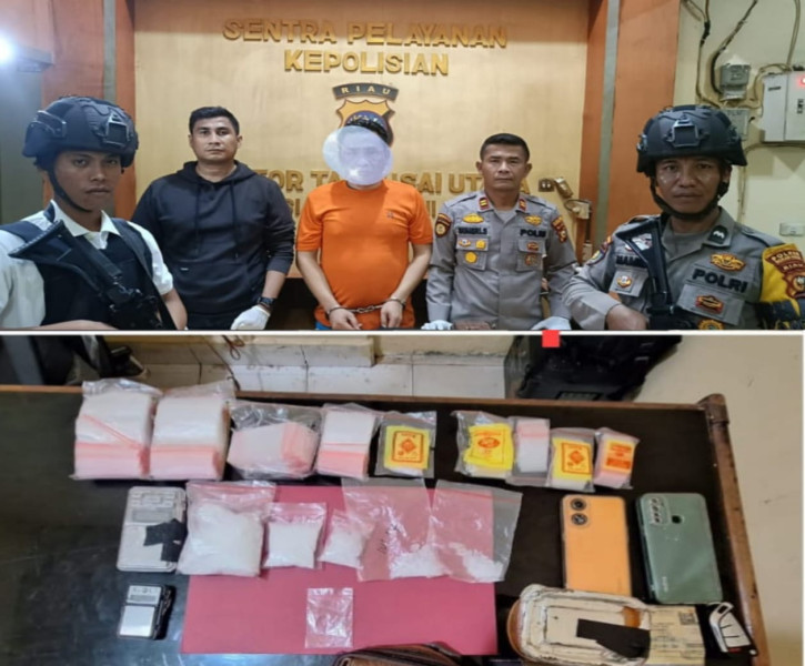 Personil Polsek Tambusai Utara Tangkap Dua Pelaku Narkotika Jenis Sabu