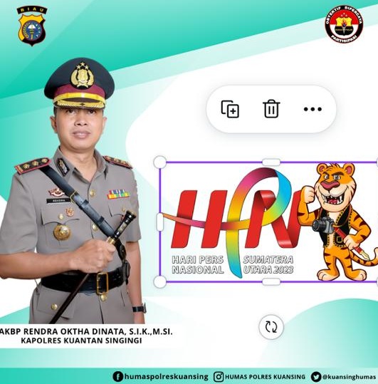Kapolres Kuansing  Mengucapkan Selamat Hari Pers Nasional Menciptakan Karya Jurnalistik Yang Baik