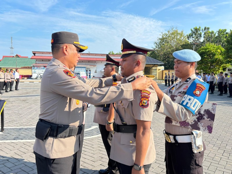 Kapolsek Batang Gansal Resmi Diganti, Kapolres Inhu Pimpin Upacara Sertijab