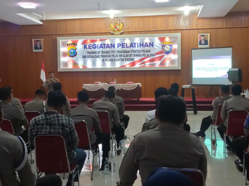 Program Polisi RW,Jajaran Polres Kuansing Mengikuti Training of Trainer Oleh Ditbinmas Polda Riau