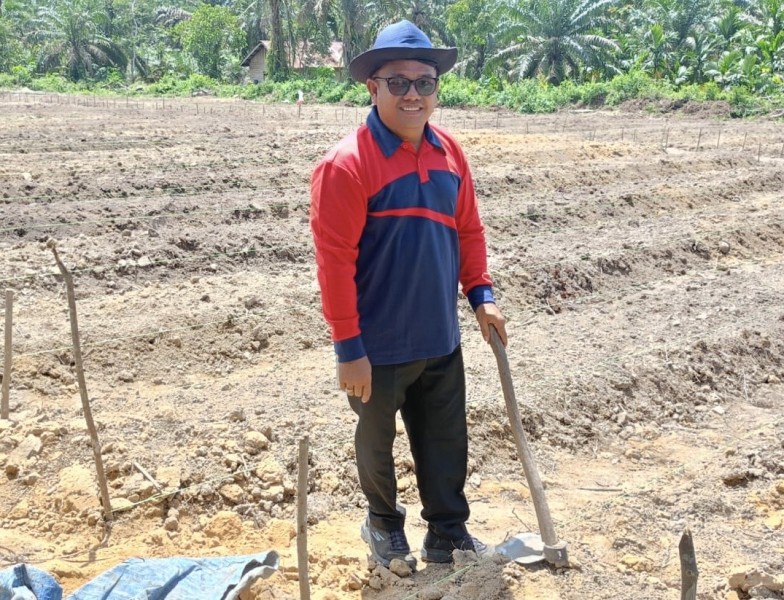 Kades Bandar Padang Tanam Pangan Pakai Dana Pribadi, Dukung Program Ketahanan Pangan Presiden Prabowo