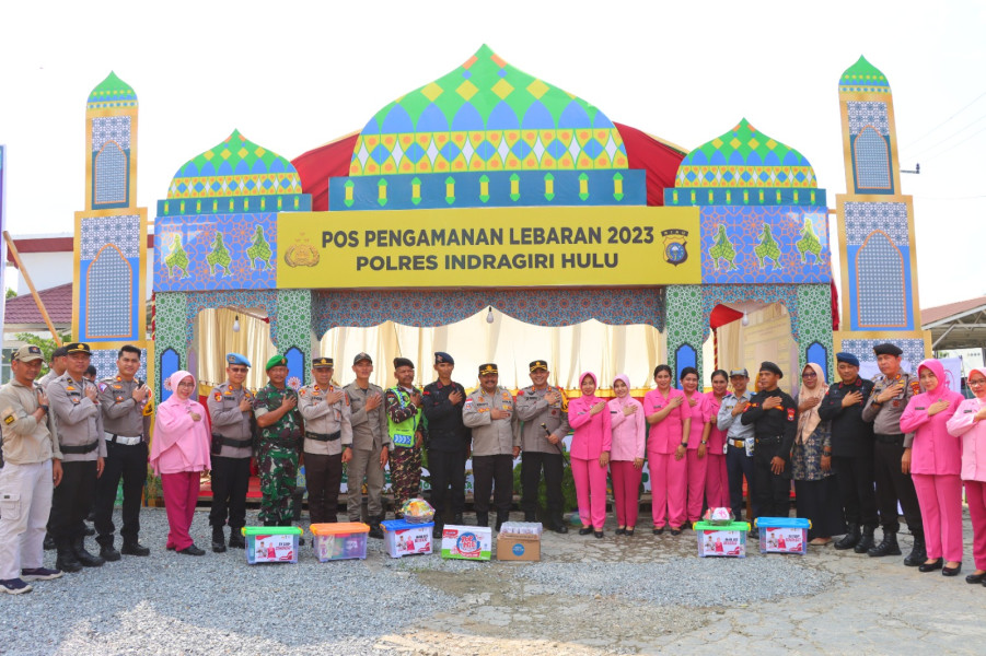 Bersama Tim Pamatwil Polda Riau, Kapolres Inhu Tinjau Pospam dan Posyan