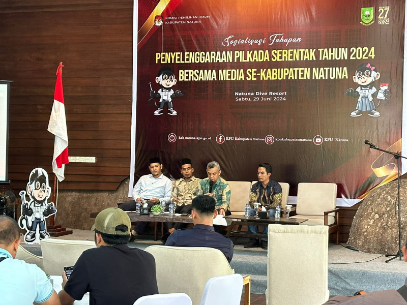 Bersama Media KPU Natuna Menggelar Sosialisasi Terkait Pilkada 2024