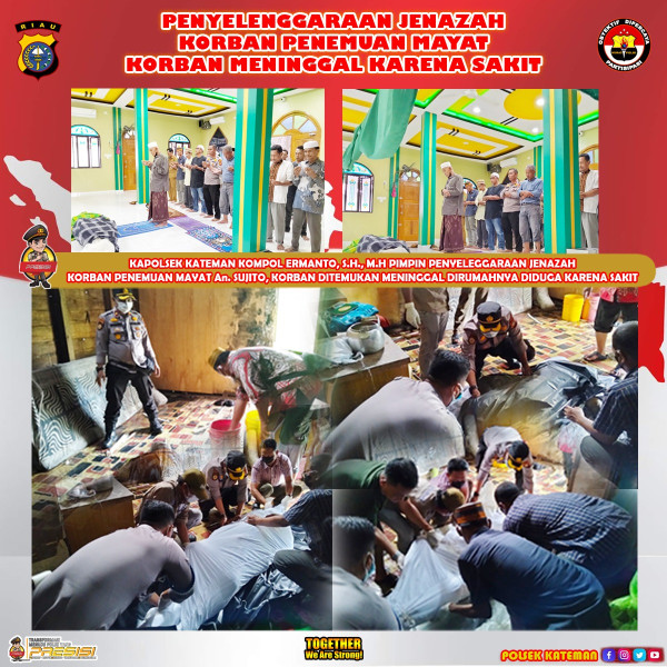 Kapolsek Kateman Kompol Ermanto SH MH Menyelenggarakan Jenazah Warga