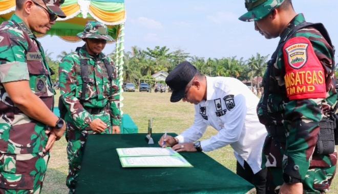 Sekda Fauzi Efrizal Buka TMMD ke-125 Kodim 0321/Rohil di Rokan Baru Pekaitan