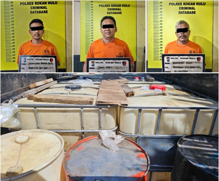 Polres Rohul Bongkar Mafia BBM Ilegal di Tambusai Utara, 10.695 Liter Pertalite Diamankan