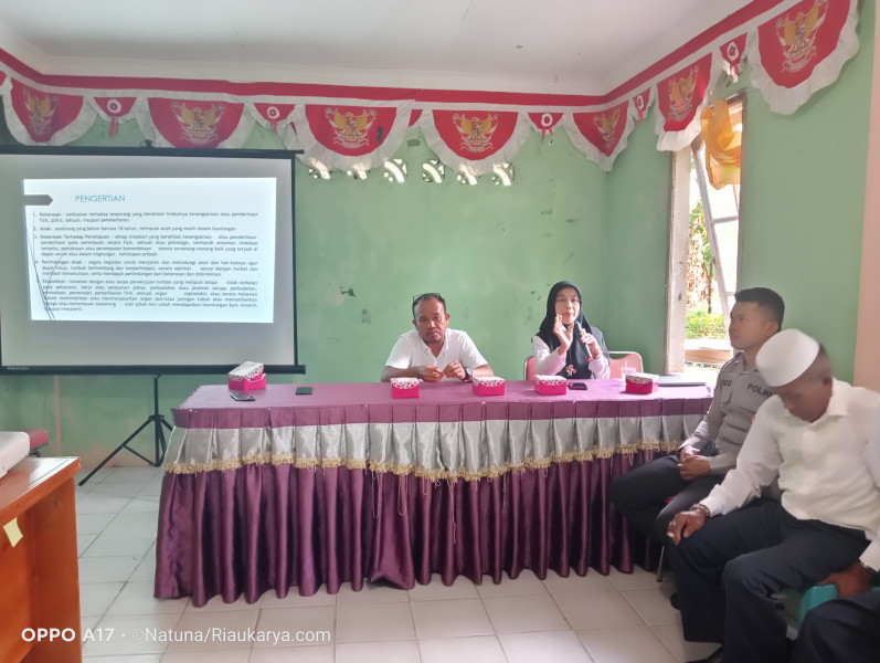 Cegah Kekerasan Terhadap Perempuan dan Anak DP3AP2KB Natuna Lakukan Sosialisai ke Desa Ceruk