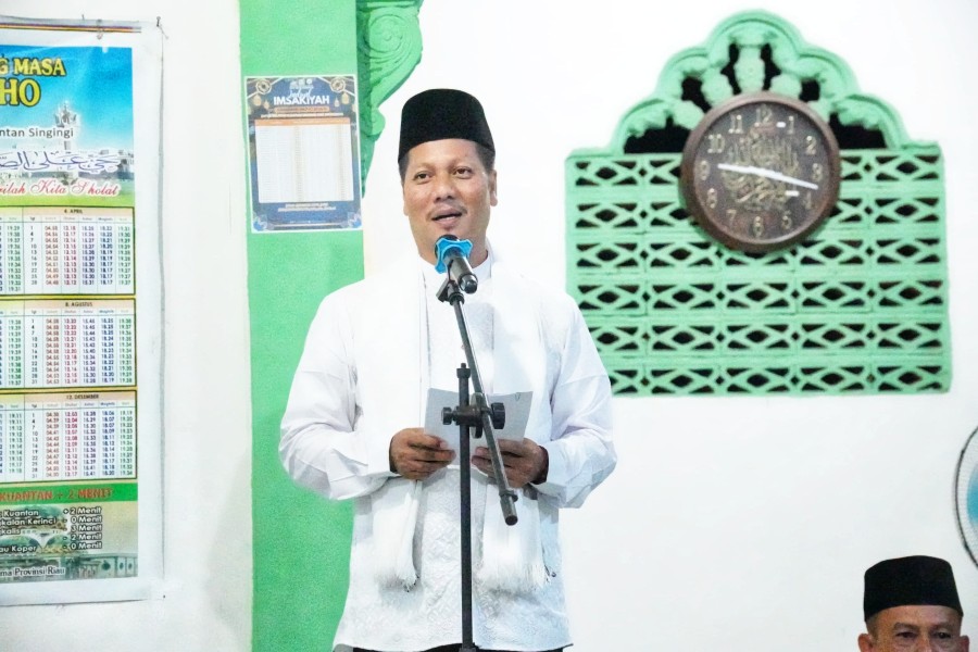 Wakil Bupati Kuansing Pimpin Safari Ramadhan Di Kecamatan Sentajo Raya.