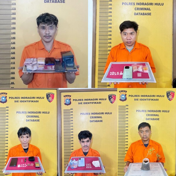 Dipimpin Kasat Narkoba, Lima Tersangka Penyalahgunaan Narkotika Dibekuk, Satu Oknum P3K Paruh Waktu