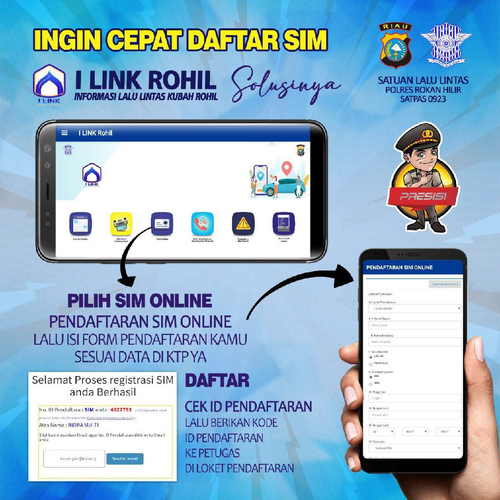 Masyarakat Rohil Kini Bisa Mengurus SIM Secara Online Lewat Aplikasi I-Link