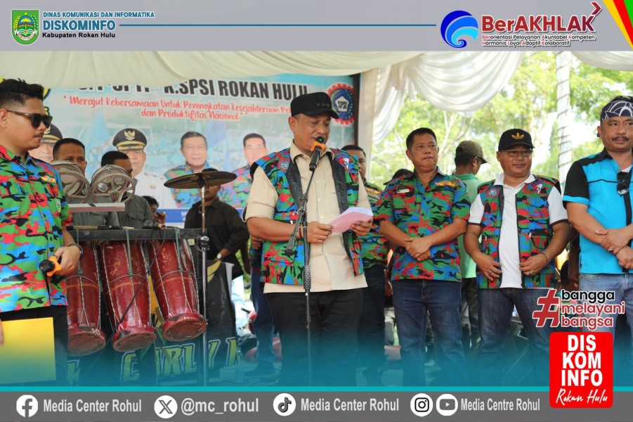 Pemkab Rohul Dan F.SPTI-K.SPSI Meriahkan Peringatan May Day 2025 Dengan Semangat Kebersamaan