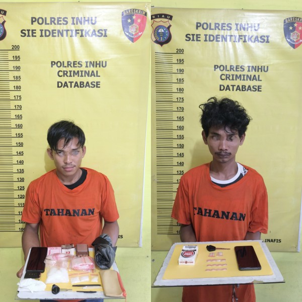 Polsek Kelayang Ungkap Kasus Narkotika Di Desa Talang Pring, Dua Tersangka Dibekuk BB Puluhan Gram Sabu