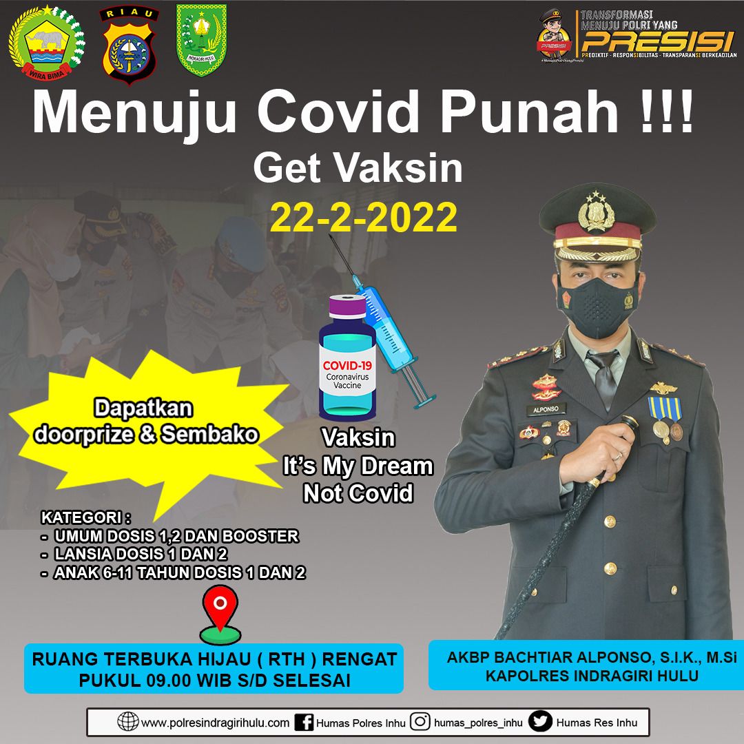 Vaksin Serentak Satgas Covid-19 Inhu di Tanggal Cantik Banjir Hadiah dan Doorprize