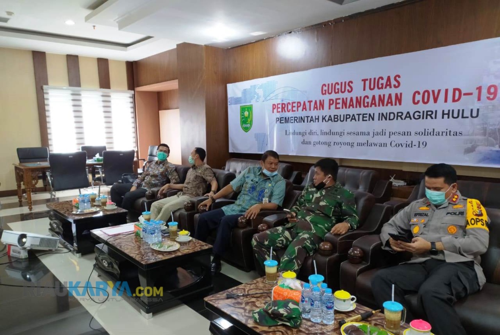 Vidcon dengan Gubernur Riau, Forkopimda Inhu Diminta Perketat Pemeriksaan Pemudik yang Datang