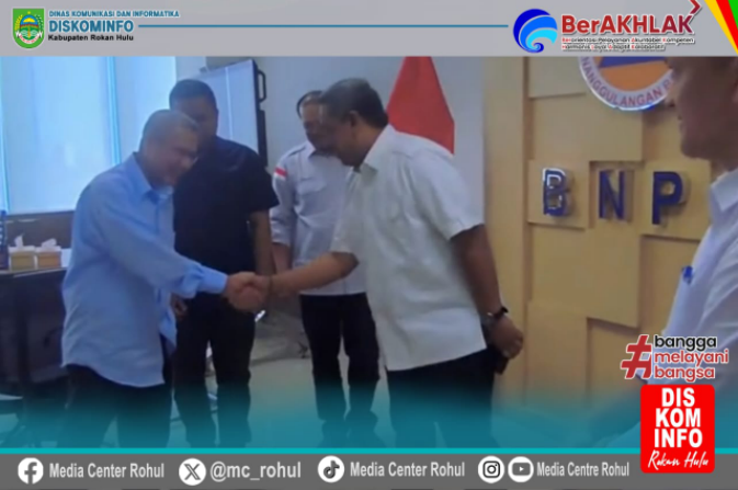 Bupati Rohul Gerak Cepat Tangani Dampak Banjir, Koordinasi Dengan BNPB Untuk Perbaikan Infrastruktur