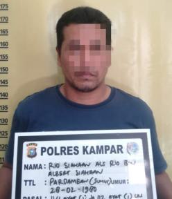 Resnarkoba Polres Kampar Tangkap Pengedar Shabu di Wilayah Bukit Mas 