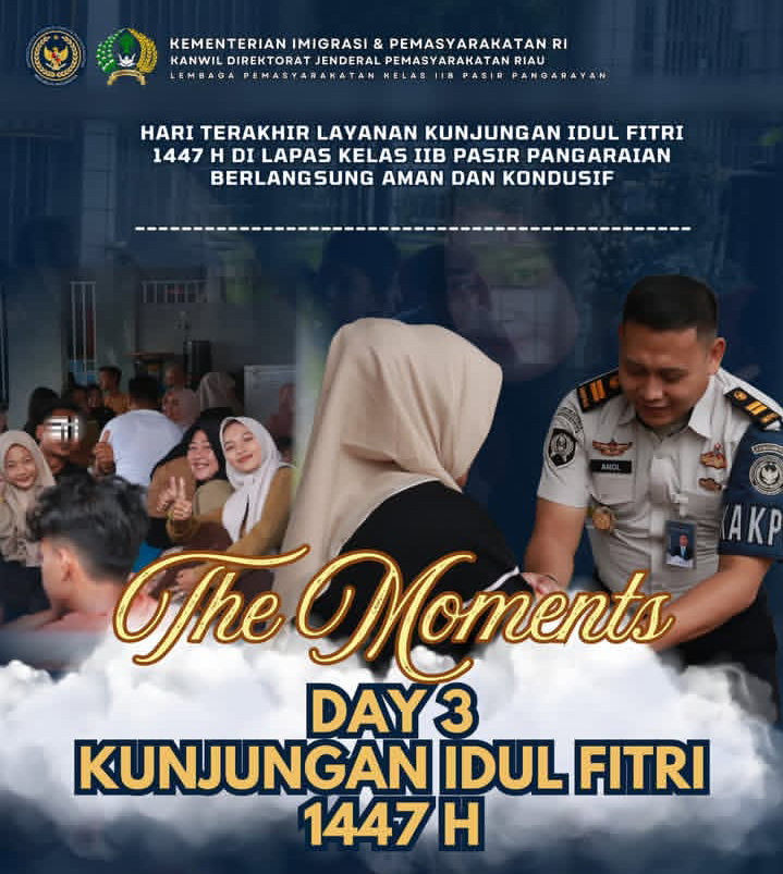 Hari Terakhir Kunjungan Idulfitri, 1.434 Pengunjung Padati Lapas Pasir Pangaraian