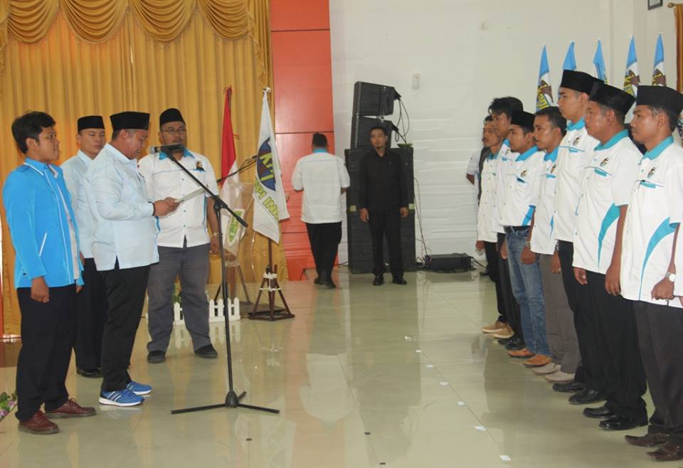 Daniel Eka Perdana Lantik PK KNPI se Kabupaten Inhu Periode 2017-2020