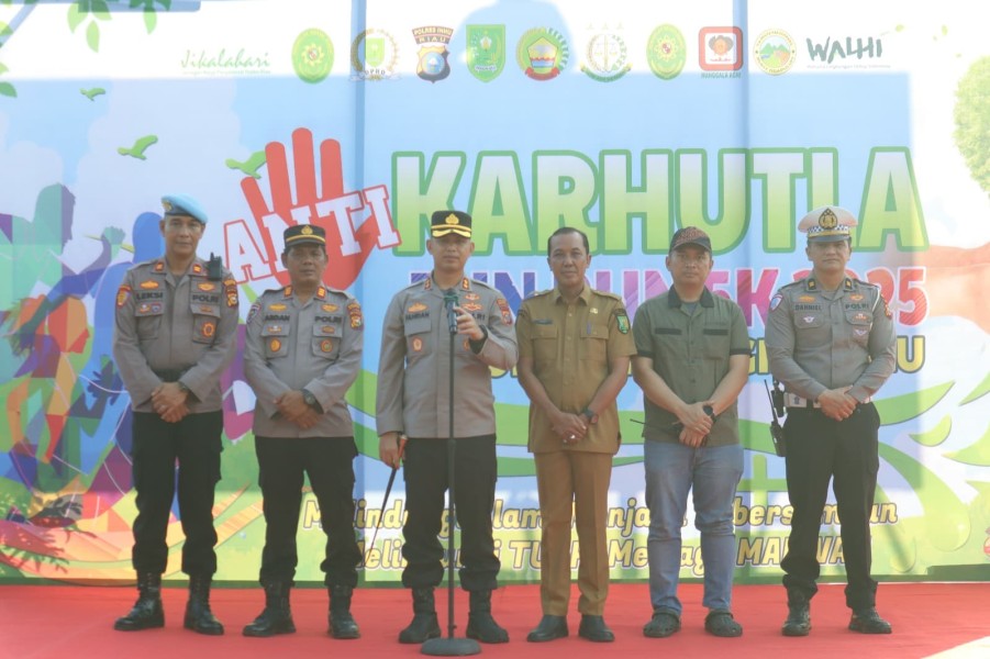 Anti Karhutla Fun Run Polres Inhu, Ini Kata Kapolres dan Pemkab Inhu