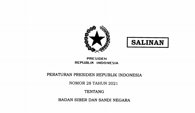 Inilah Perpres 28/2021 tentang Badan Siber dan Sandi Negara
