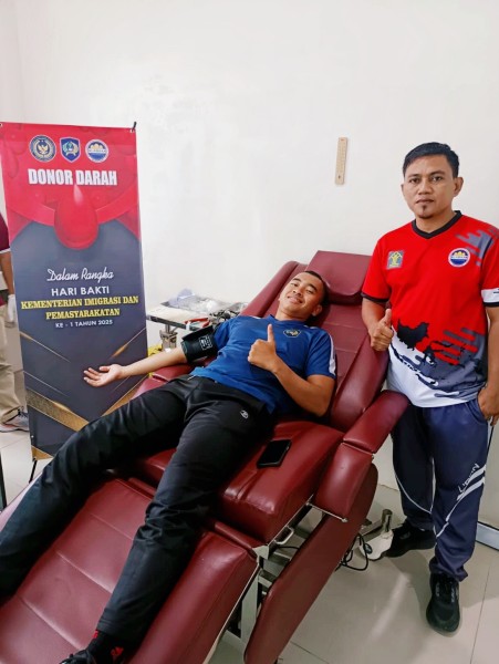 Sambut Hari Bakti Kementerian Imigrasi dan Pemasyarakatan ke-1, Lapas Bagansiapiapi Gelar Donor Darah