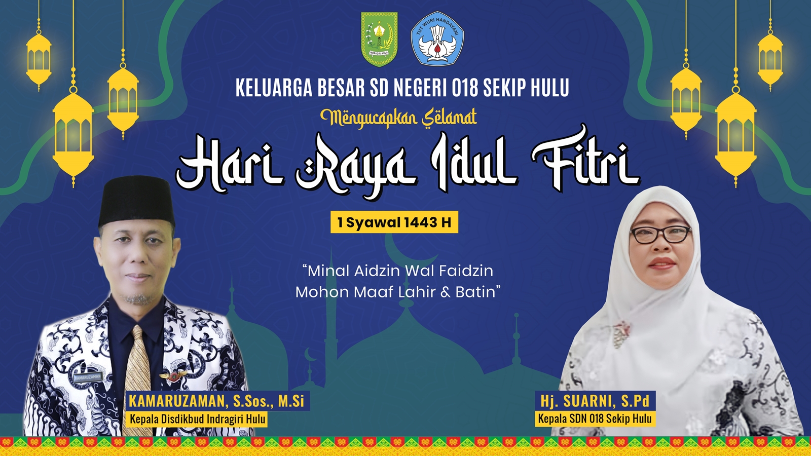 SDN 018 Sekip Hulu Ucapkan Selamat Hari Raya Idul Fitri 1443 H