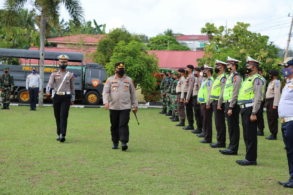 Kapolres Kampar Pimpin Apel Gelar Pasukan Ops Zebra Lancang Kuning 2021 
