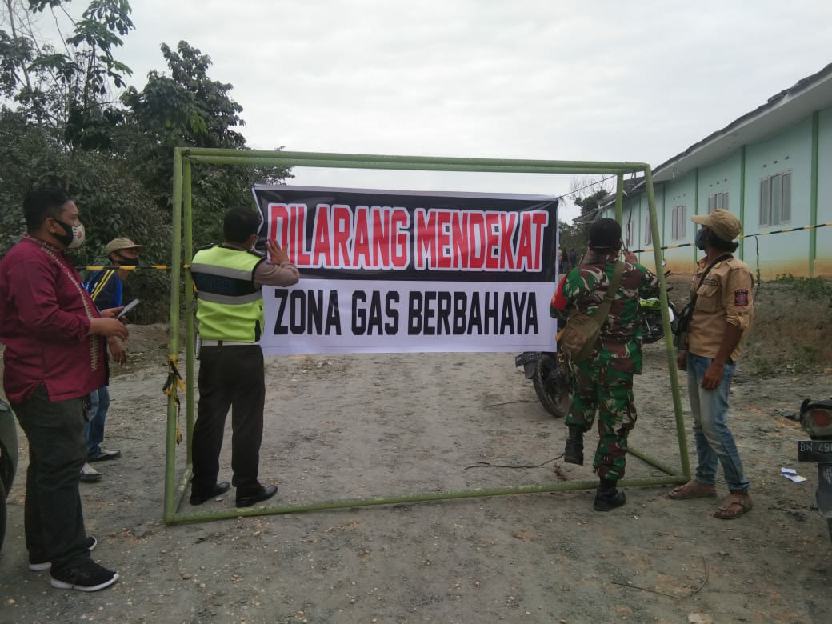 Cek Penanganan Semburan Gas Bersama Tim, Polsek Tenayan Raya Lakukan Ini di Lokasi 