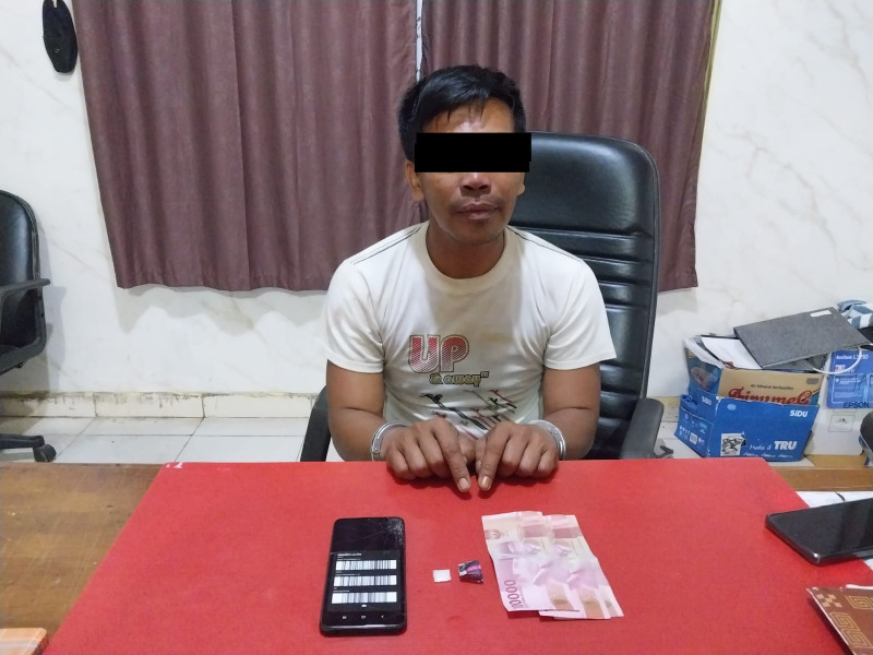 Tim Mata Elang Satres Narkoba Polres Kuansing Berhasil Ciduk Pelaku Tindak Pidana Narkotika Jenis Sabu