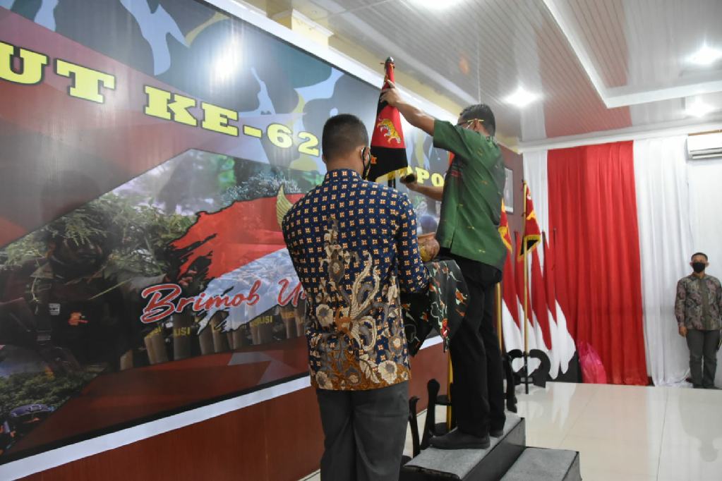 HUT Pasukan Pelopor ke-62, Brimob Riau Lakukan Pencucian Duaja Padma Ksatria Negeri