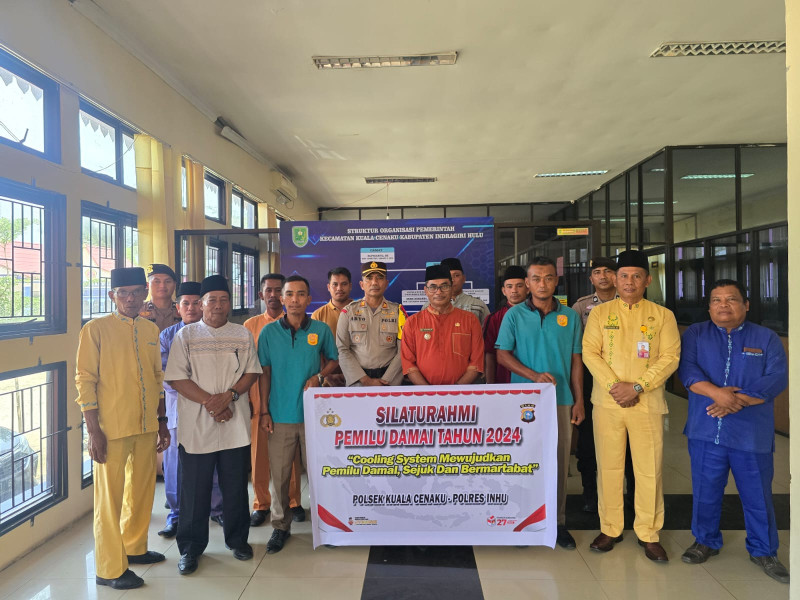 Bersinergi Dengan Pihak Kecamatan, Polsek Kuala Cenaku Siap Sukseskan Pilkada