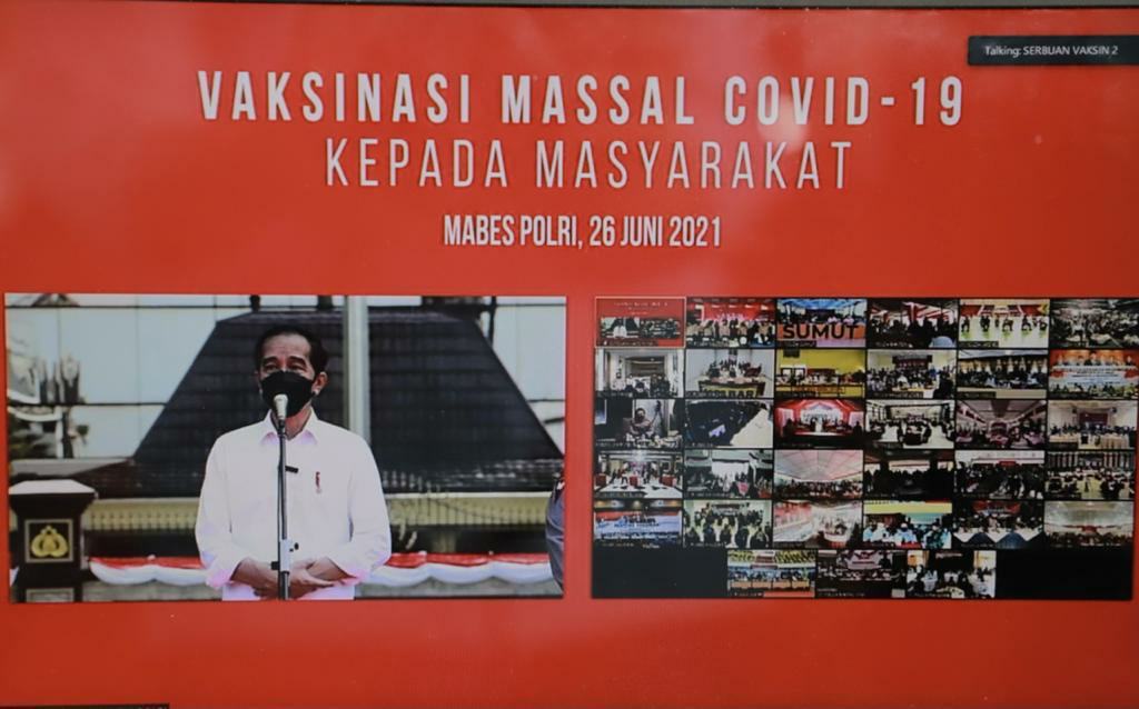 Presiden Buka Secara Virtual Vaksinasi Massal Hari Bhayangkara, Polda Riau Targetkan 30.366 Orang