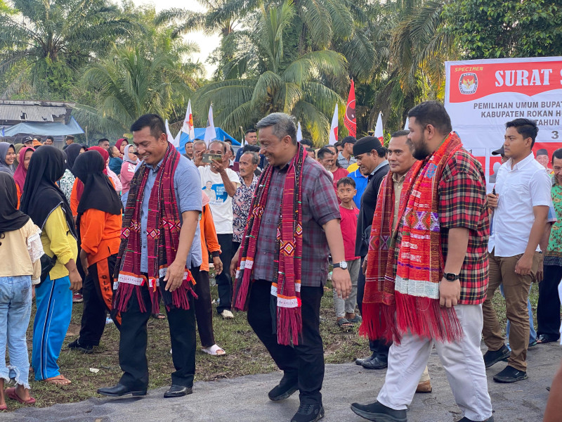 Ribuan Warga Hadiri Kampanye Anton-Poti Di Desa Rambah Tengah Barat