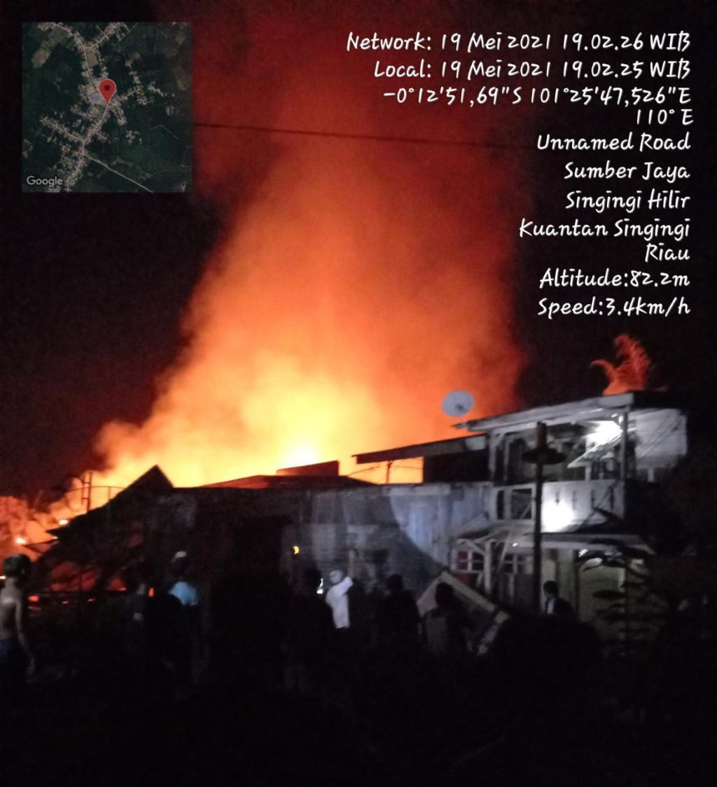 Si Jago Merah  Melalap Rumah Warga Desa Sumber Jaya Singingi Hilir Kuansing