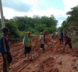 Pasca Banjir, Warga Desa Selunak dan Koto Tuo Gotong Royong Bersama
