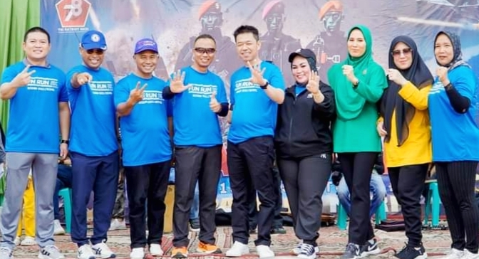 Wakil Ketua DPRD Rohil Ikuti Fun Run 5K Meriahkan HUT ke-78 TNI