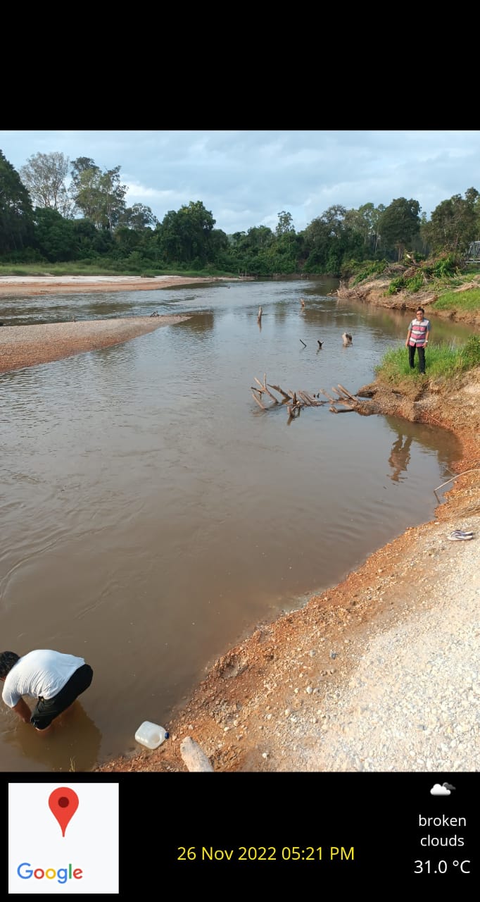 Diduga Limbah PT KAI Cemari Sungai Batang Peranap Sitiang Pucuk Rantau