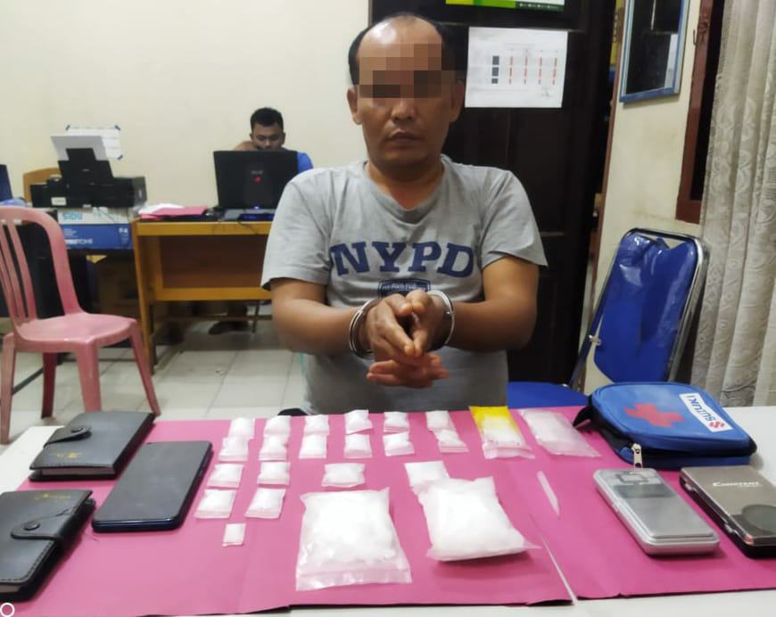 Bandar Narkoba dengan BB 200 Gram Shabu di Tapung Hulu Ditangkap Resnarkoba Polres Kampar 