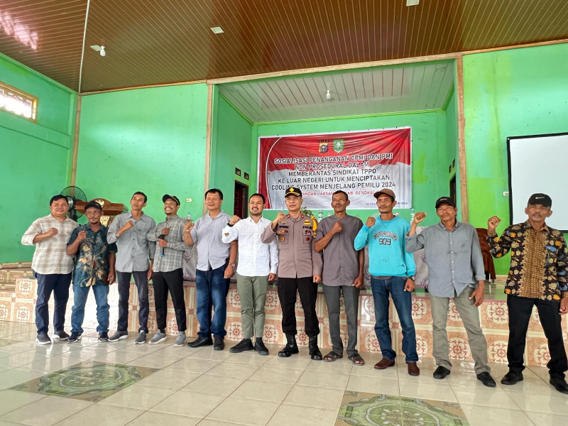 Dit Intelkam Polda Riau Gelar Sosialisasi, Warga Tanjung Leban Bengkalis  Diajak Cegah TPPO