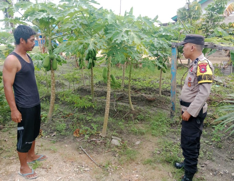 Polisi Sahabat Tani: Bhabinkamtibmas Seberida Ajak Warga Desa Seresam Mandiri Pangan