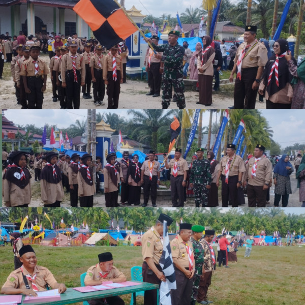 137 Regu, Ikuti Lomba Gerak Jalan yang Ditaja Oleh PC PGRI Kecamatan Seberida