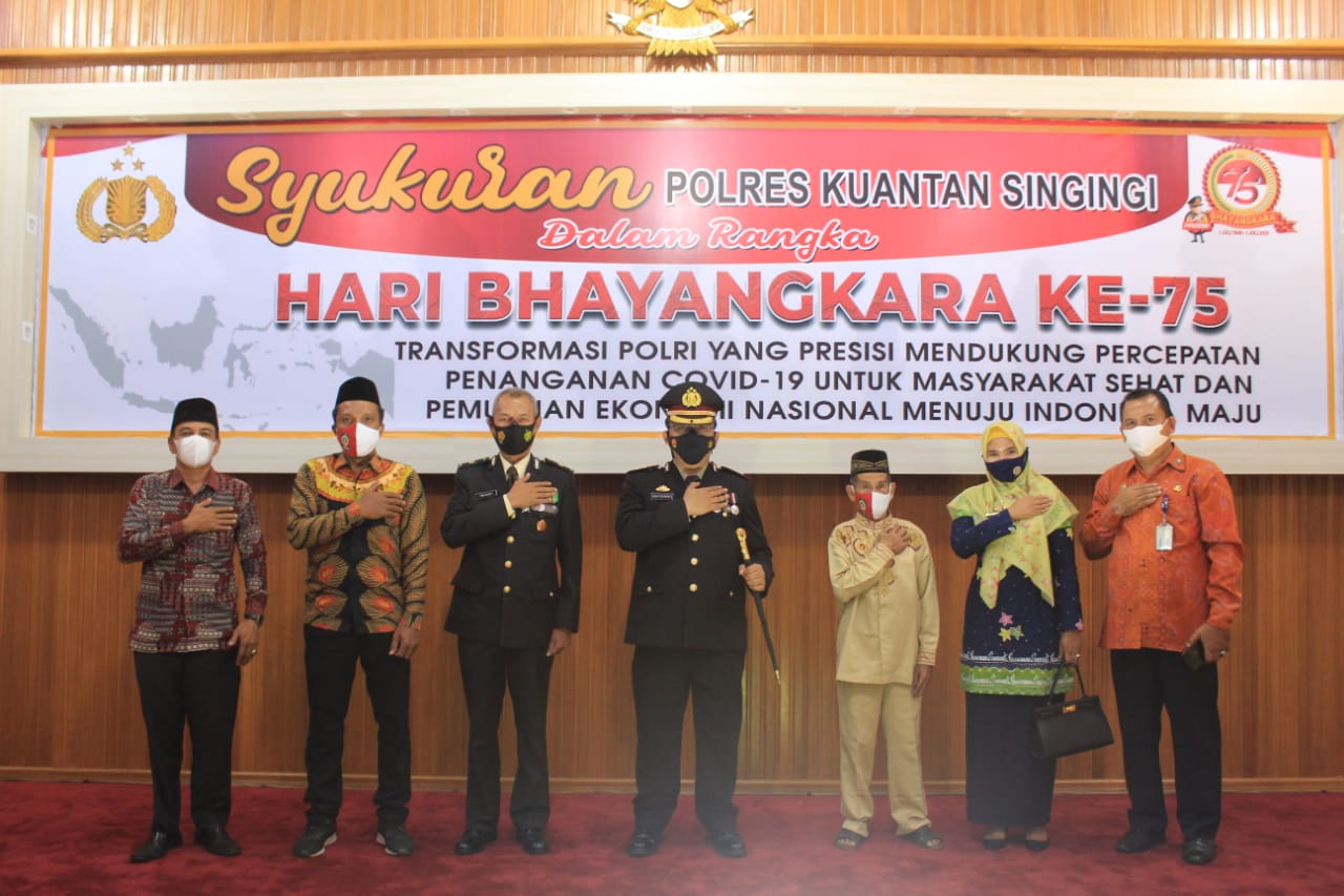 Polres Kuansing Peringati Hari Bhayangkara ke-75