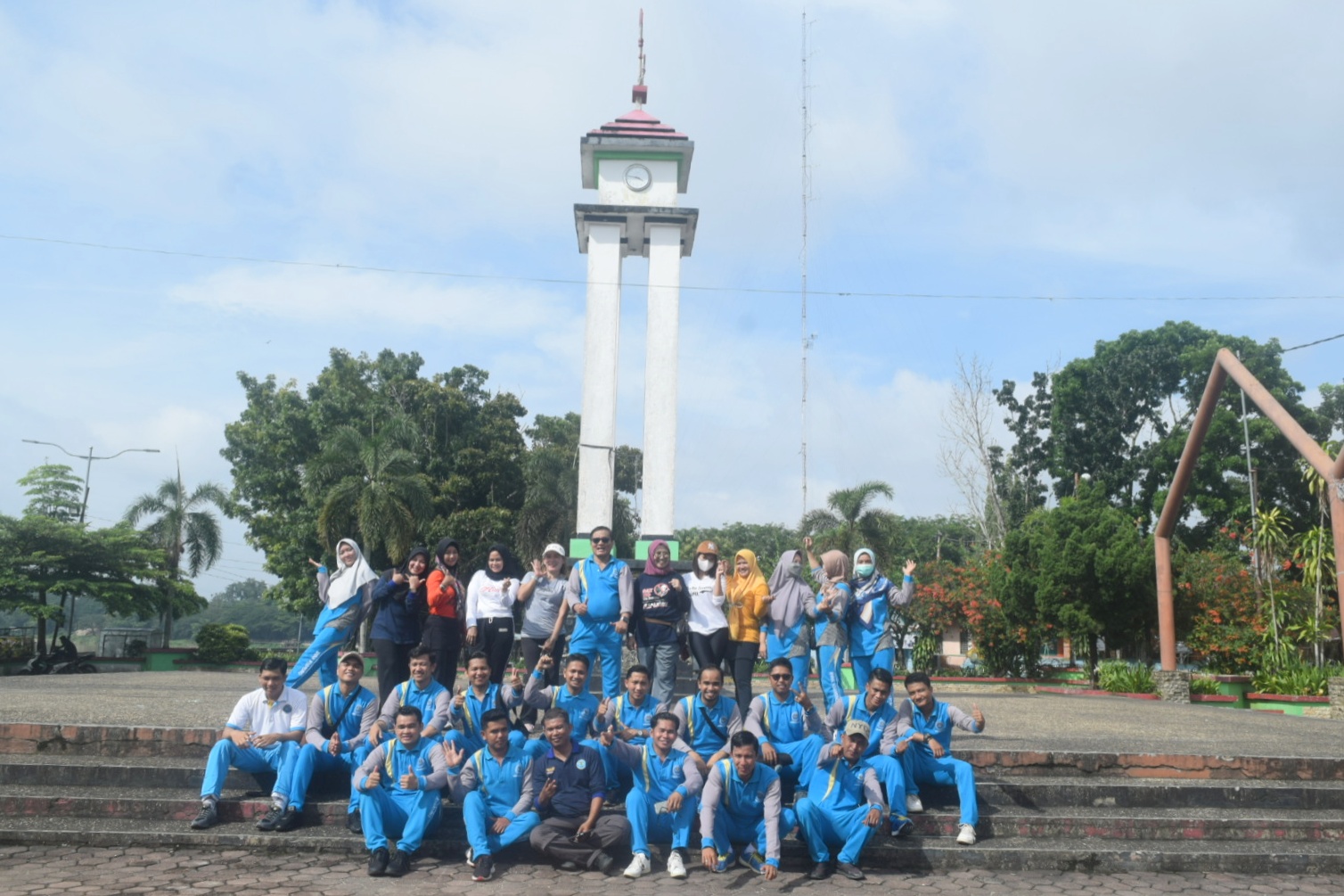 BNN Kuansing Laksanakan Senam Di Taman Jalur Kota Teluk Kuantan