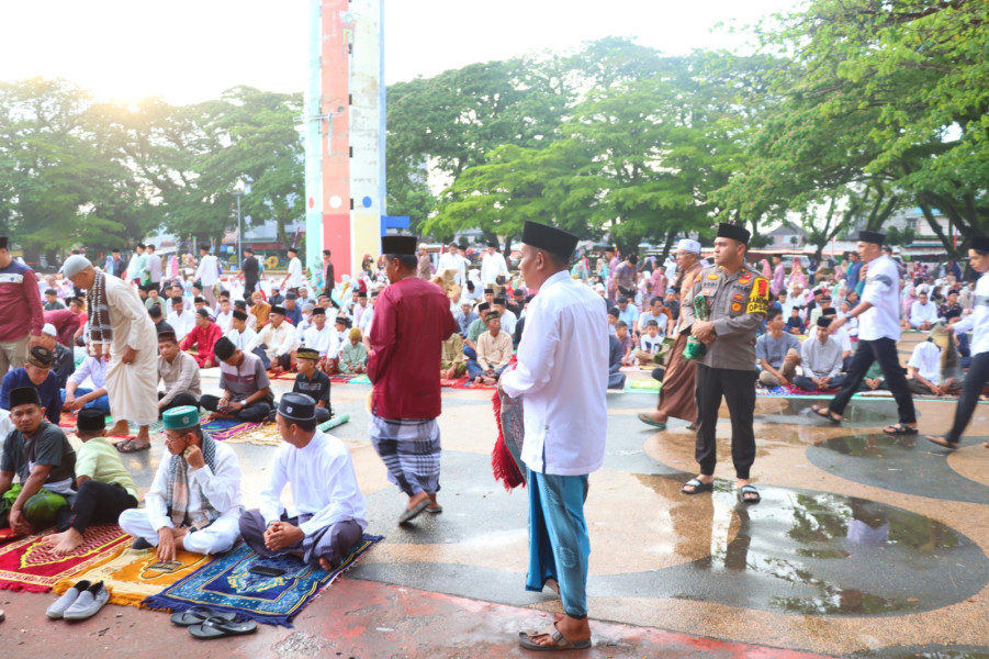 Pawai Takbiran dan Sholat Idul Fitri di Inhu Aman, Polres Inhu Ucapkan Terima Kasih