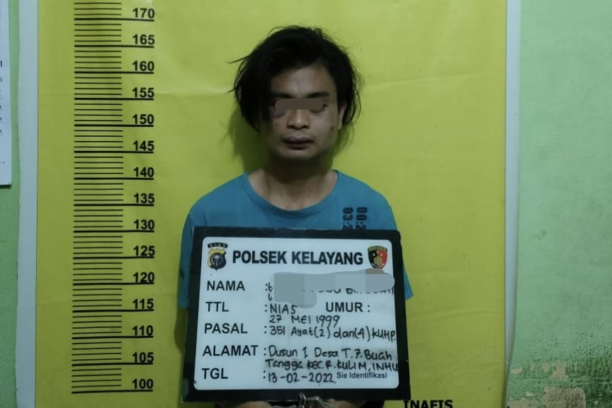 Warga Talang Tujuh Buah Tangga Ditikam, Pelaku Dibekuk Polsek Kelayang