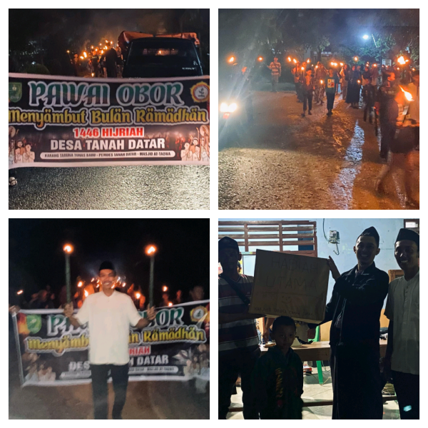 Karang Taruna Tunas Baru Dalam Rangka Sambut Ramadhan Menggelar Pawai Obor