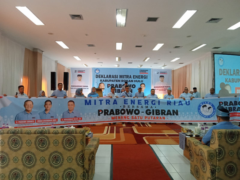 Mitra Energi Rohul Deklarasikan Dukung Prabowo-Gibran, Optimis Capres 02 Unggul Dalam Perolehan Suara
