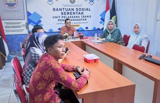 Lapas Bagansiapiapi Ikuti Diskusi Progres Hasil Verifikasi dan Asesmen Pemberian Amnesti