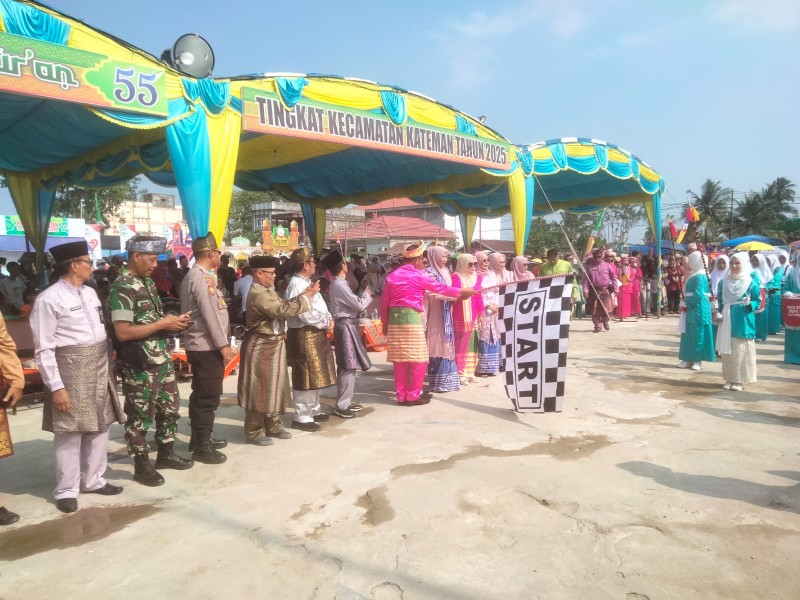 Wakil Bupati Inhil Buka MTQ ke-55 dan Lepas Pawai Ta’aruf di Kecamatan Kateman